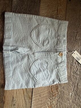 Bonton Blue and White Stripped Kids Shorts